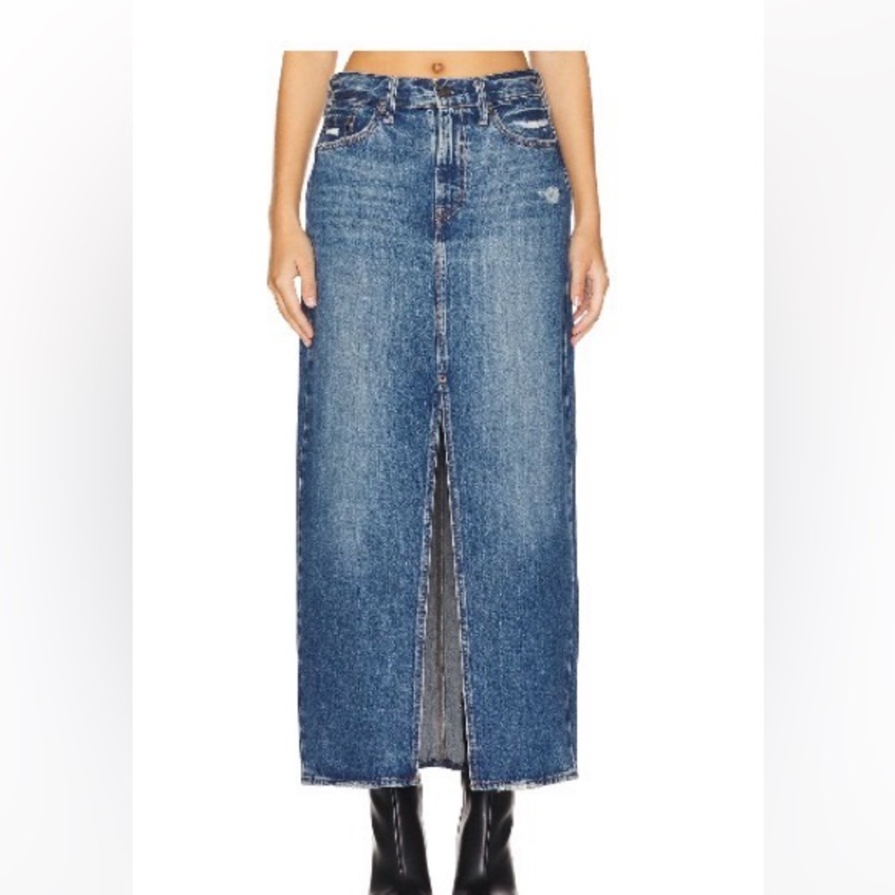 Levi's Blue Denim Midi Skirt